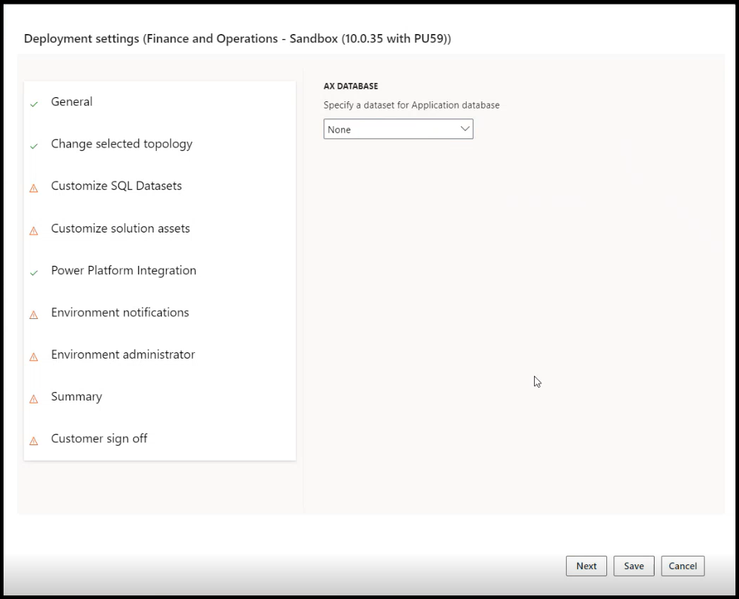 Selecting the dataset none