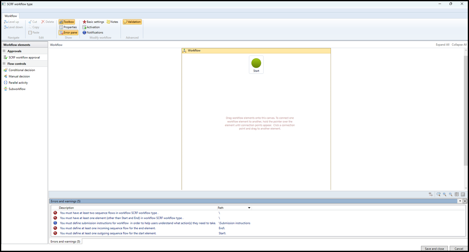 New workflow configuration