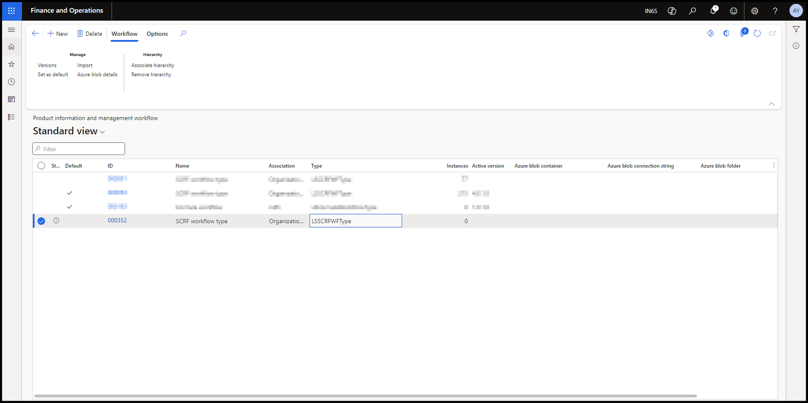 Final Product information and management workflow