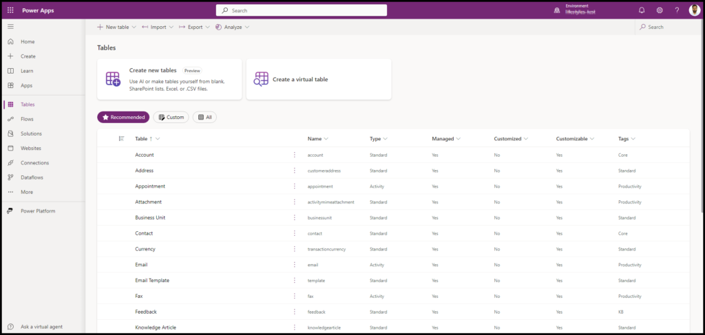 Virtual entity in dynamics 365